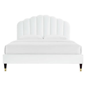 Daisy Performance Velvet Queen Platform Bed by Modway