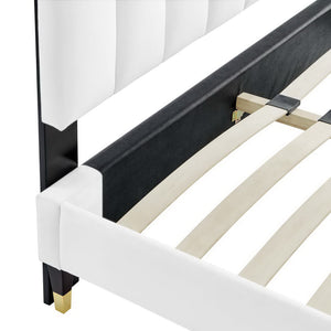 Daisy Performance Velvet Queen Platform Bed by Modway