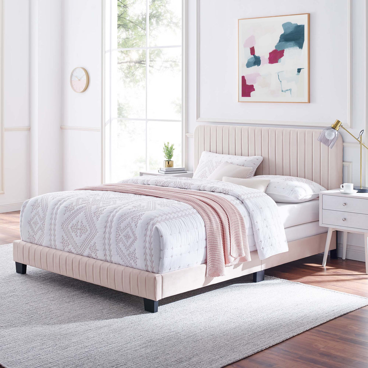 Celine Channel Tufted Performance Velvet Full Bed by Modway