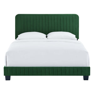 Celine Channel Tufted Performance Velvet King Platform Bed by Modway