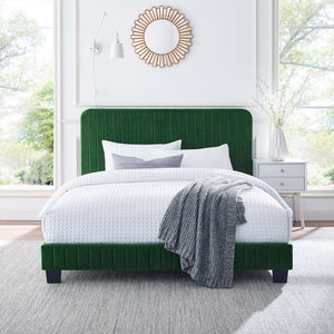 Celine Channel Tufted Performance Velvet King Platform Bed by Modway