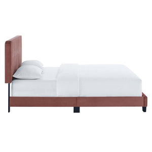 Celine Channel Tufted Performance Velvet Queen Platform Bed by Modway