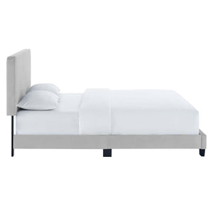 Celine Channel Tufted Performance Velvet Queen Platform Bed by Modway