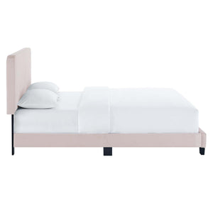 Celine Channel Tufted Performance Velvet Full Platform Bed