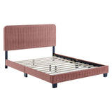 Celine Channel Tufted Performance Velvet Twin Platform Bed by Modway