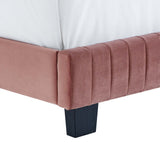 Celine Channel Tufted Performance Velvet Twin Platform Bed by Modway