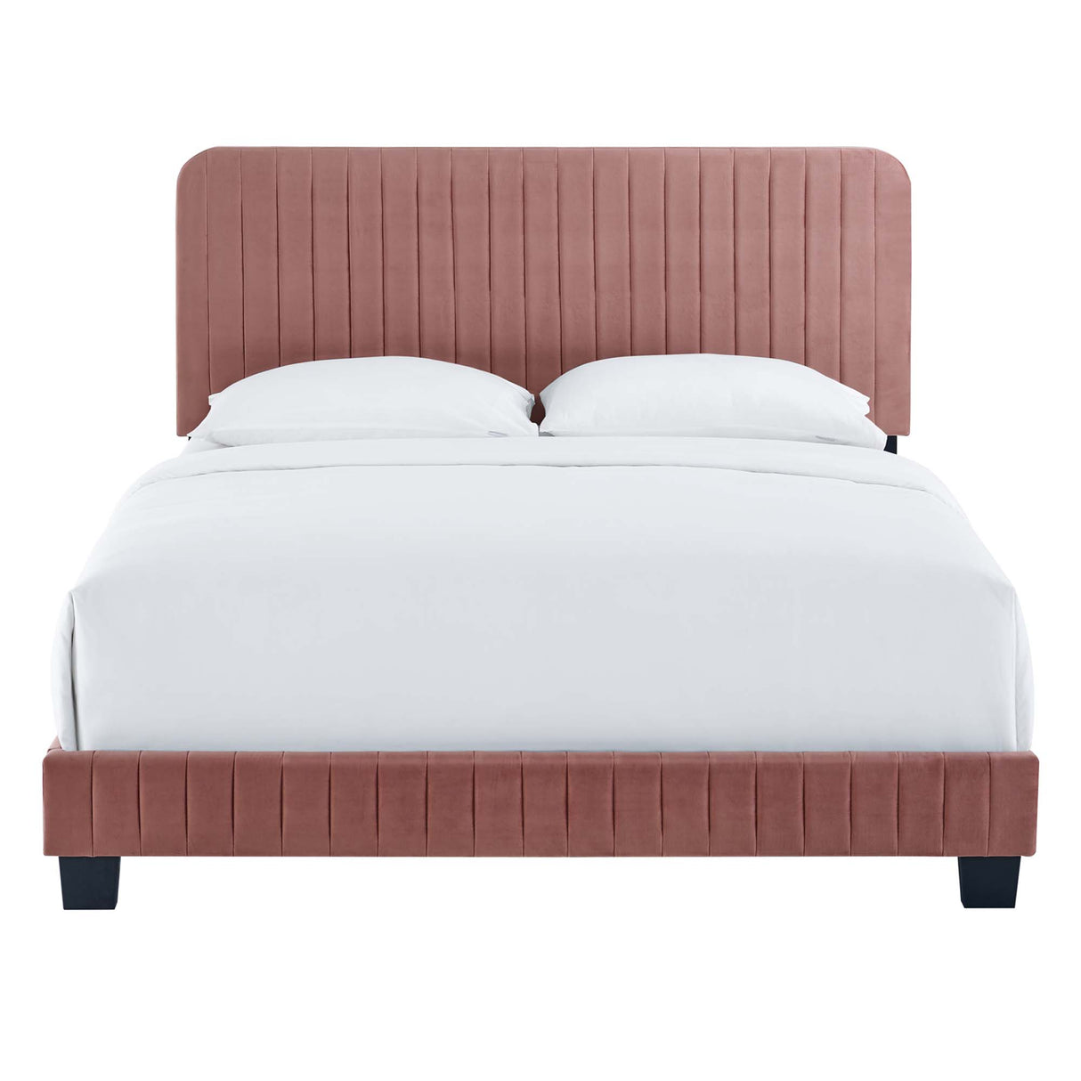Celine Channel Tufted Performance Velvet Twin Platform Bed by Modway