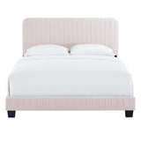 Celine Channel Tufted Performance Velvet Twin Platform Bed by Modway