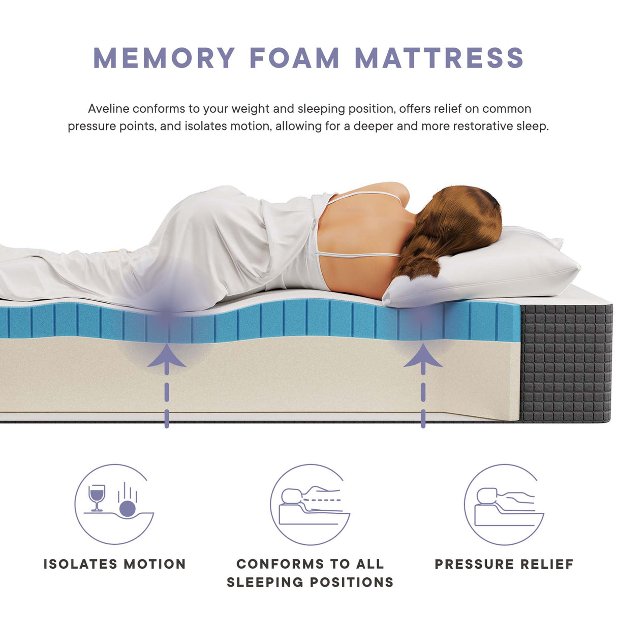 Aveline 12" Memory Foam Queen Mattress by Modway