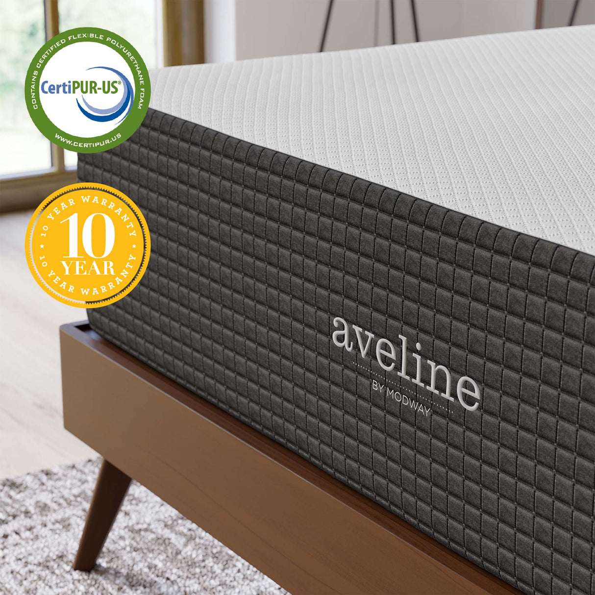 Aveline 14" Memory Foam King Mattress by Modway