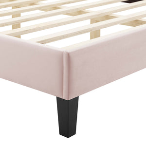 Current Performance Velvet Twin Platform Bed by Modway