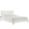 Leah Chevron Tufted Performance Velvet Queen Platform Bed by Modway