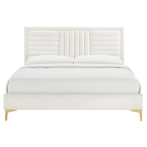 Sofia Channel Tufted Performance Velvet Queen Platform Bed by Modway