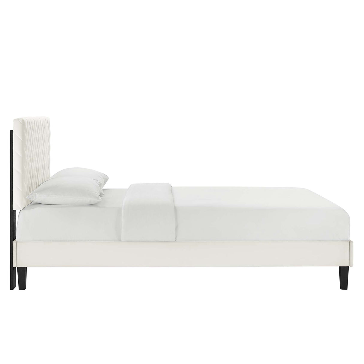 Leah Chevron Tufted Performance Velvet Twin Platform Bed by Modway