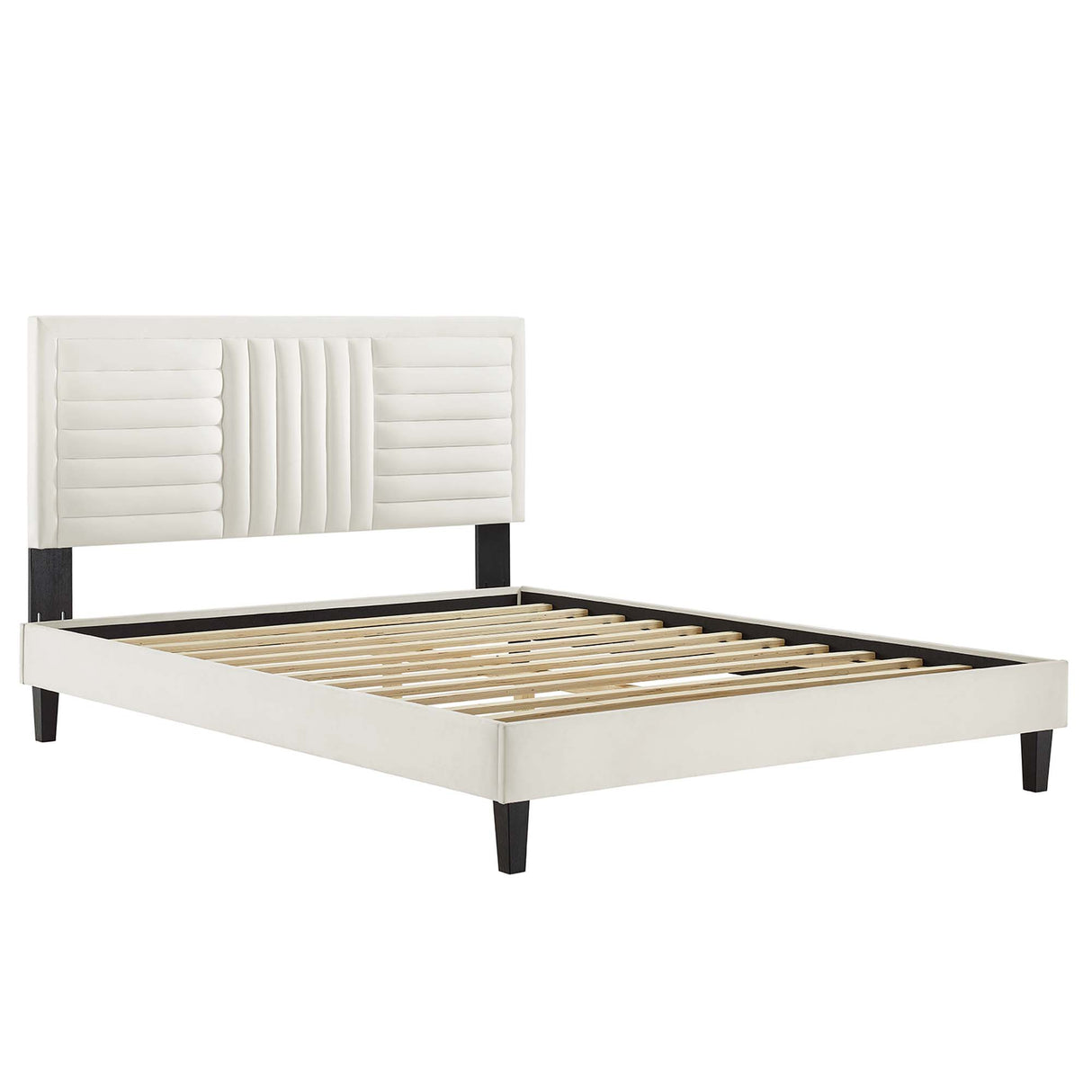Sofia Channel Tufted Performance Velvet Full Platform Bed by Modway