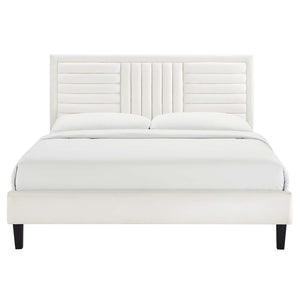 Sofia Channel Tufted Performance Velvet Full Platform Bed by Modway