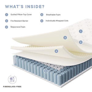 Jenna 12" Innerspring and Foam Twin Mattress by Modway
