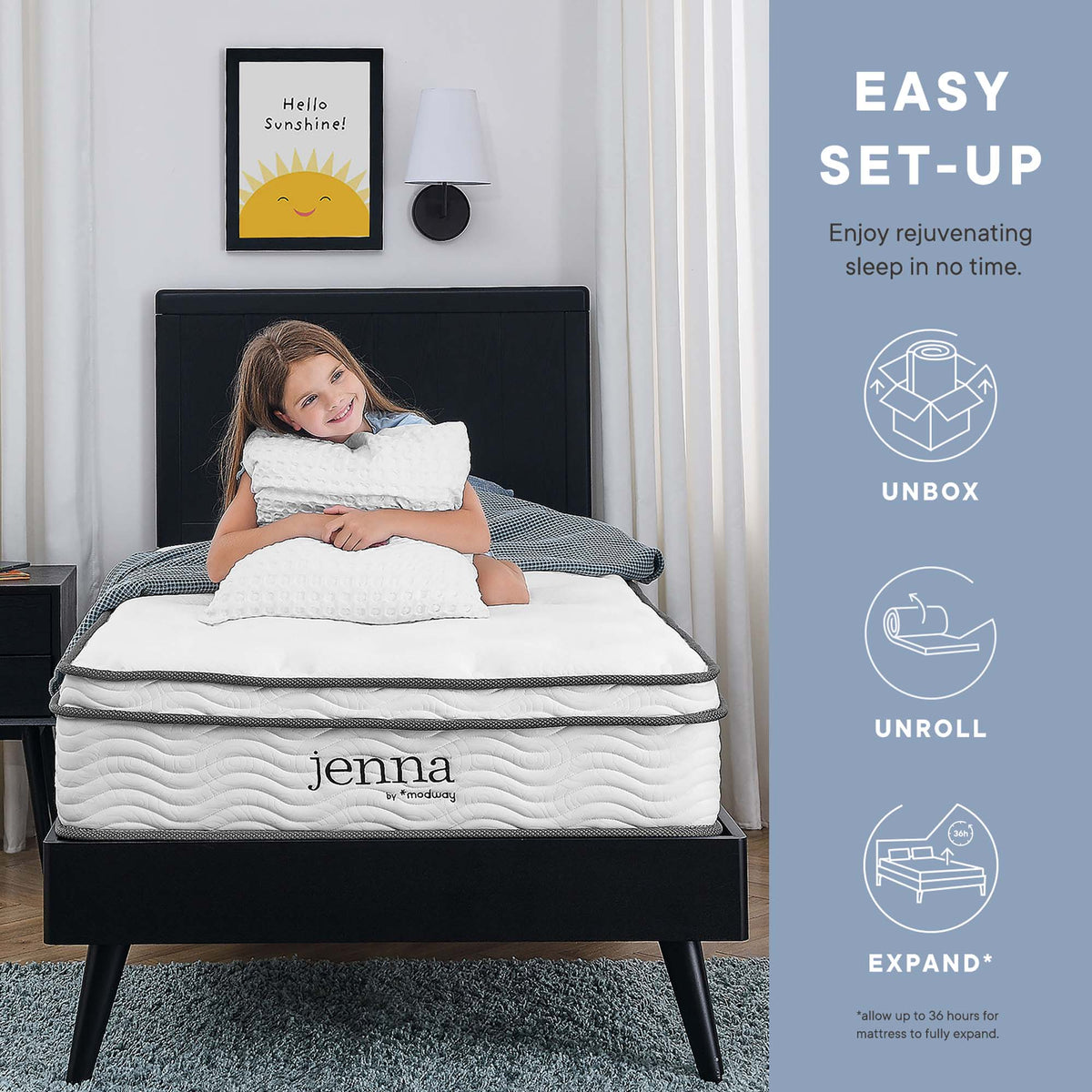 Jenna 6" Innerspring and Foam Narrow Twin Mattress by Modway