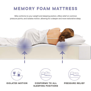 Mila 12" King Memory Foam Mattress by Modway
