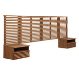 Render Wall Mount King Headboard and Nightstands by Modway