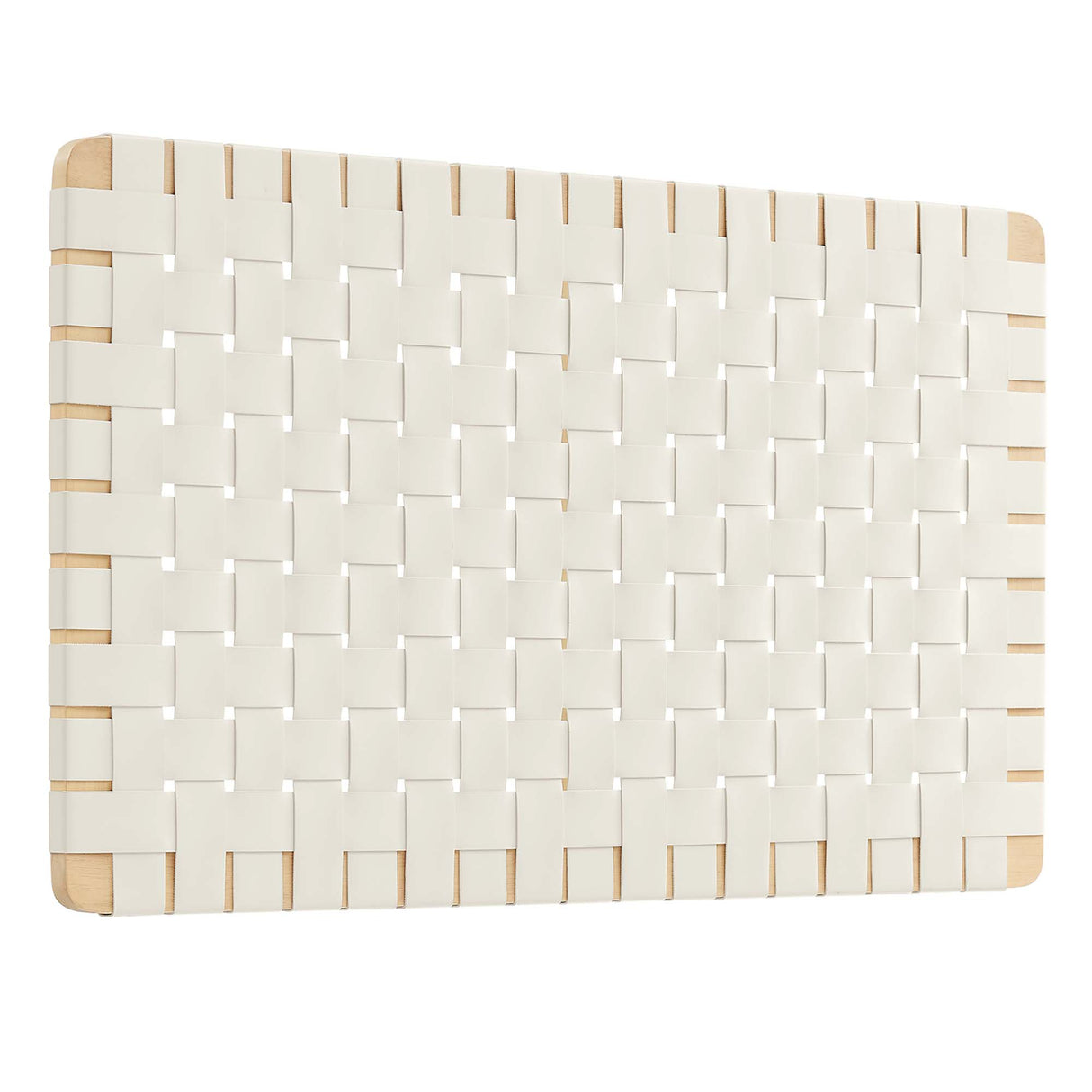 Sparta Weave Wall-Mount Vegan Leather Twin Headboard by Modway