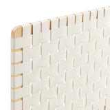 Sparta Weave Wall-Mount Vegan Leather Twin Headboard by Modway