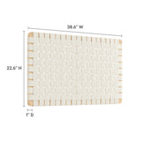 Sparta Weave Wall-Mount Vegan Leather Twin Headboard by Modway