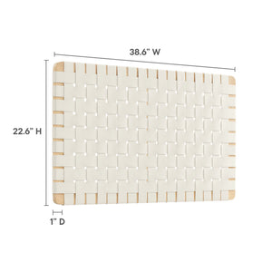 Sparta Weave Wall-Mount Vegan Leather Twin Headboard by Modway