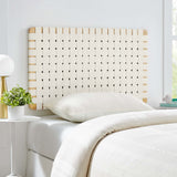 Sparta Weave Wall-Mount Vegan Leather Twin Headboard by Modway