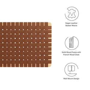 Sparta Weave Wall-Mount Vegan Leather Twin Headboard by Modway