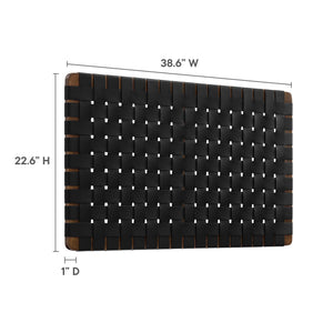 Sparta Weave Wall-Mount Vegan Leather Twin Headboard by Modway