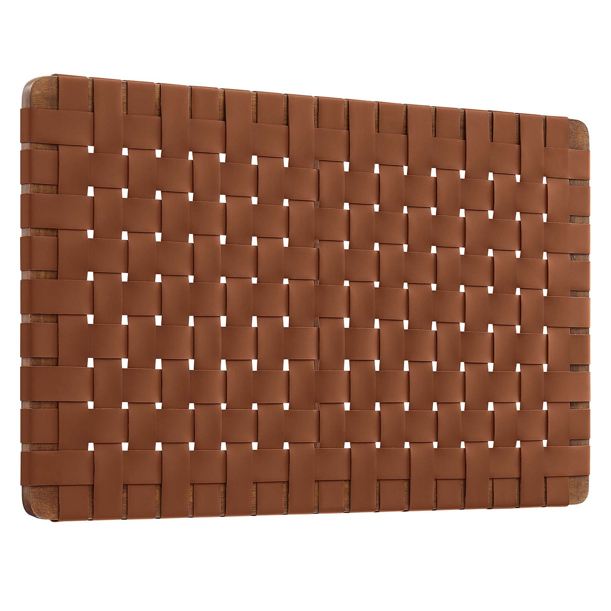 Sparta Weave Wall-Mount Vegan Leather Twin Headboard by Modway