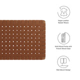 Sparta Weave Wall-Mount Vegan Leather Twin Headboard by Modway