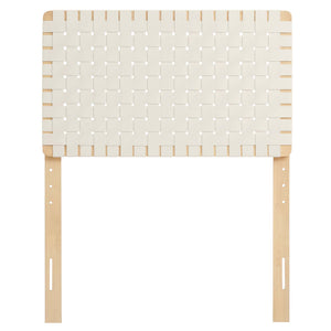 Sparta Weave Vegan Leather Twin Headboard