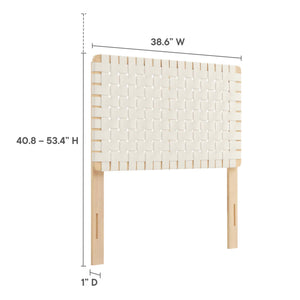 Sparta Weave Vegan Leather Twin Headboard