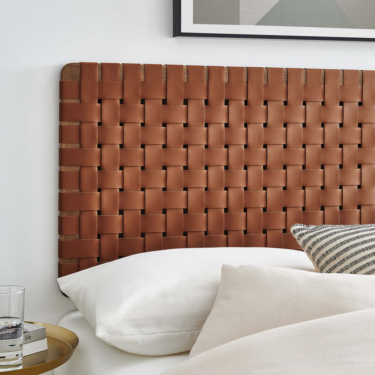 Sparta Weave Vegan Leather Full Headboard by Modway