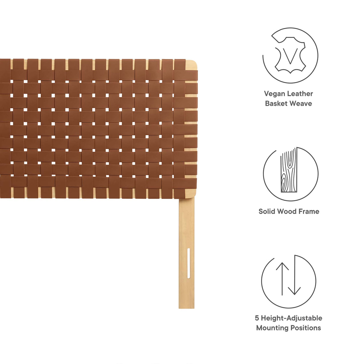 Sparta Weave Vegan Leather Full Headboard by Modway