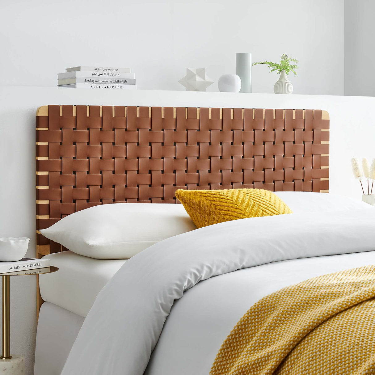 Sparta Weave Vegan Leather Full Headboard by Modway