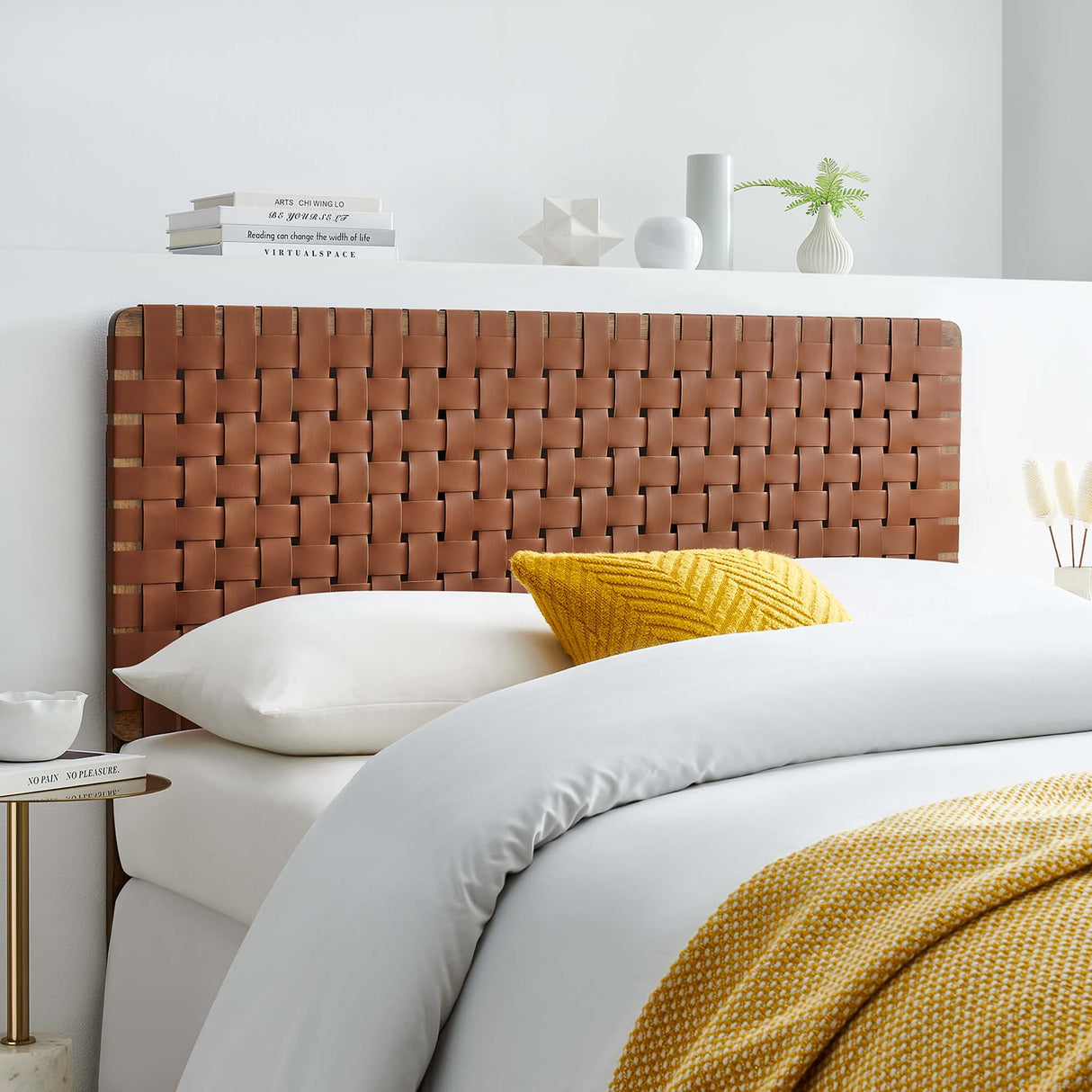 Sparta Weave Vegan Leather Full Headboard by Modway