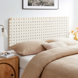 Sparta Weave Wall-Mount Vegan Leather Queen Headboard by Modway