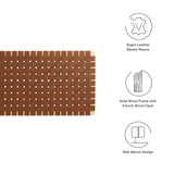 Sparta Weave Wall-Mount Vegan Leather Queen Headboard by Modway