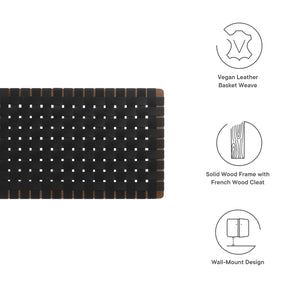 Sparta Vegan Leather Weave Queen Headboard by Modway