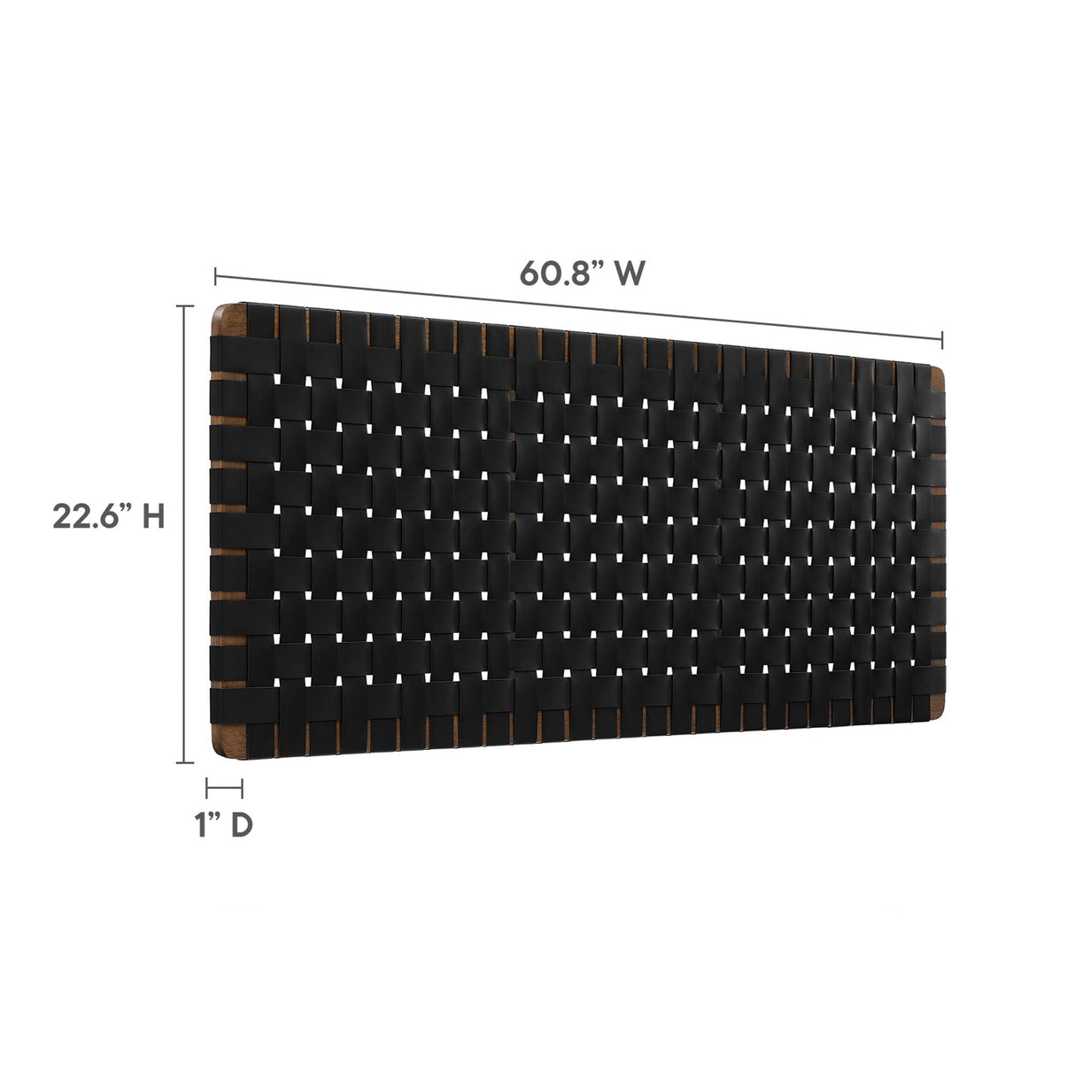 Sparta Weave Wall-Mount Vegan Leather Queen Headboard by Modway