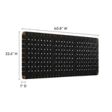 Sparta Weave Wall-Mount Vegan Leather Queen Headboard by Modway