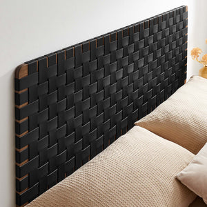 Sparta Vegan Leather Weave Queen Headboard by Modway