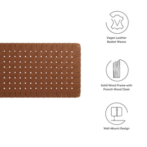 Sparta Vegan Leather Weave Queen Headboard by Modway