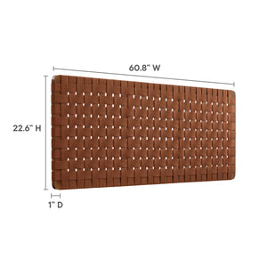 Sparta Vegan Leather Weave Queen Headboard by Modway