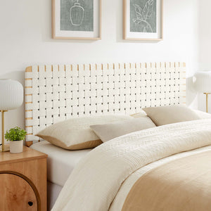 Sparta Weave Vegan Leather Queen Headboard by Modway