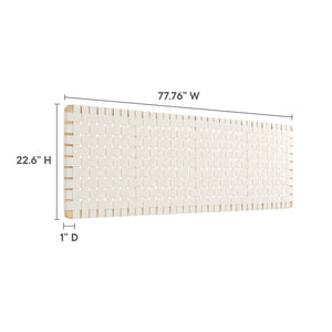 Sparta Weave Wall-Mount Vegan Leather King Headboard