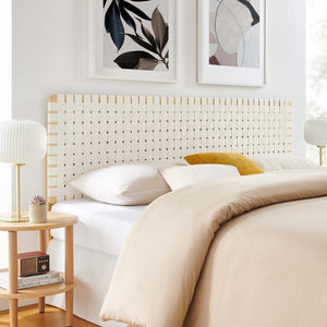Sparta Weave Vegan Leather King Headboard by Modway